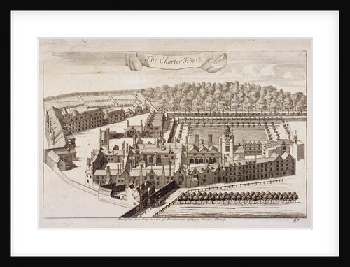 Aerial view of Charterhouse, Finsbury, London by Anonymous