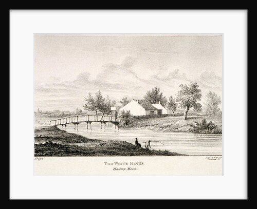 The White House on the banks of the River Lea, Hackney Marsh, London by Charles Bigot