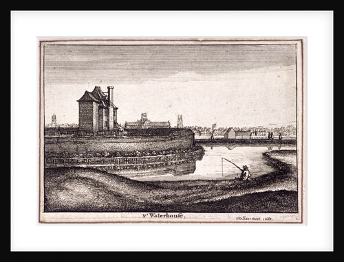 View of the area around New River Head, Finsbury, London by Wenceslaus Hollar