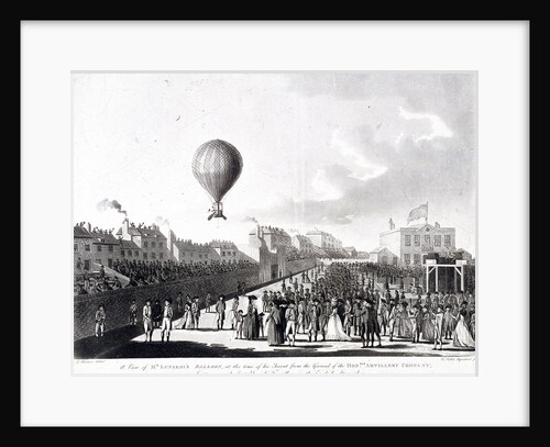 Vincenzo Lunardi's balloon ascending from Artillery Ground, City Road, Finsbury, London by Francis Jukes