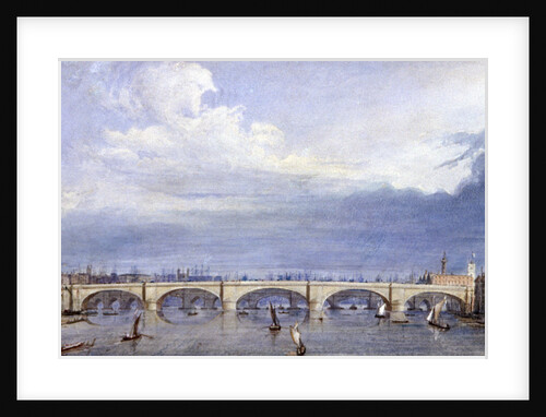 New London Bridge, London by Augustus Charles Pugin