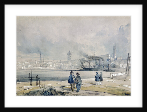 The South Bank, with Waterloo Bridge, London by G Chaumont