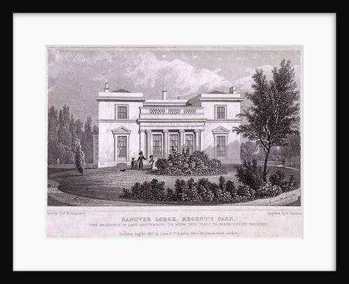 Hanover Lodge, Regent's Park, Marylebone, London by William Tombleson