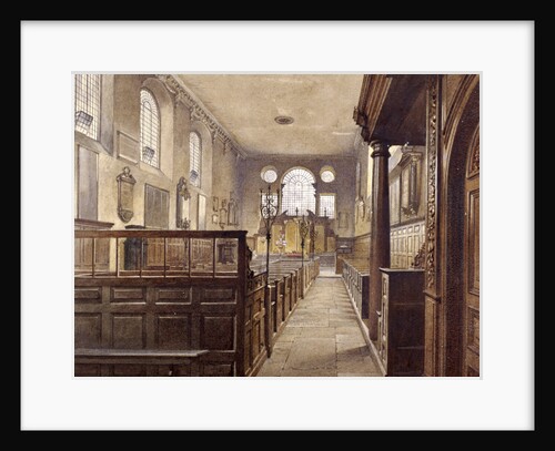 Interior of St Olave Jewry, London by John Crowther