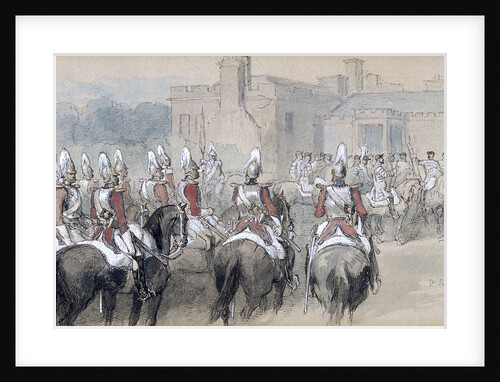 Mounted Escort at St James's Palace, London by Sir John Gilbert