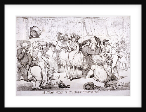 A high wind in St Paul's Churchyard, London by SW Fores