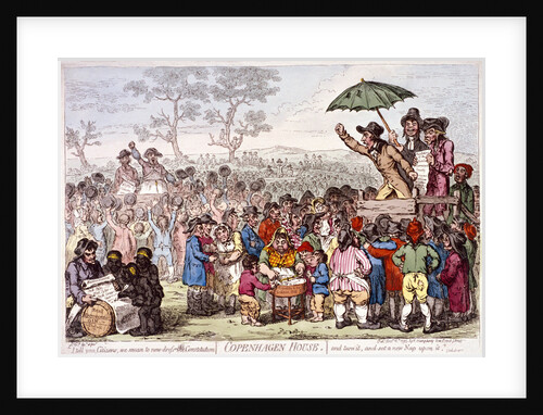 Election fair, Copenhagen Fields, Islington, London by James Gillray