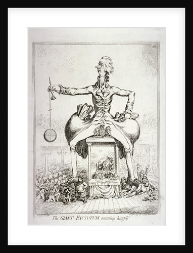 The giant-factotum amusing himself' - William Pitt by James Gillray