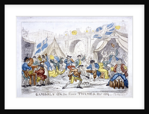Gambols on the River Thames, Feby, 1814' by George Cruikshank