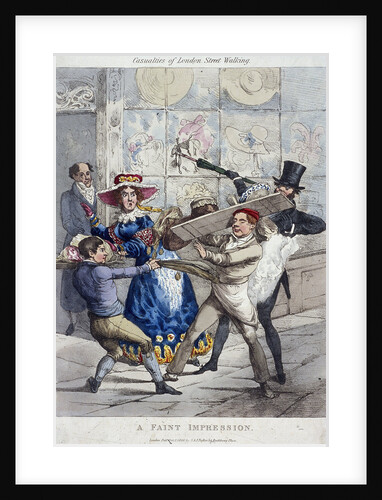 Casualties of London street walking; a faint impression, London by Anonymous