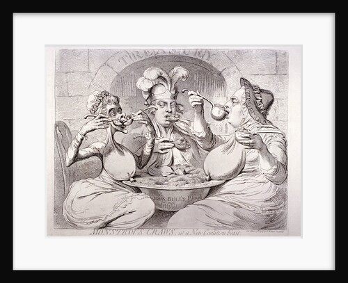 George III feeding himself on guineas, London by Anonymous