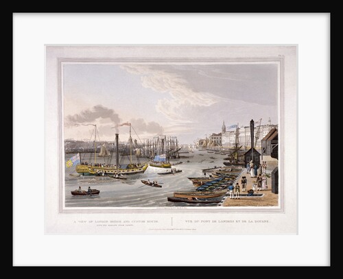 London Bridge (Old), London by Robert Havell