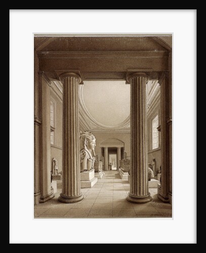 Egyptian Gallery in the British Museum, London by Robert Havell