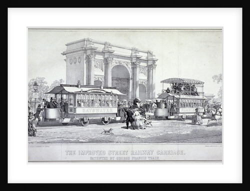 Marble Arch and street trams, London by MacDonald