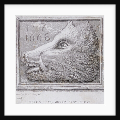 Inn sign from the Boar's Head Tavern, Eastcheap, London, (1850?) by Anonymous