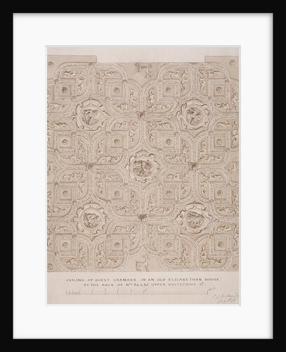 Ceiling of guest chamber in a house on Whitecross Street, London by Charles James Richardson