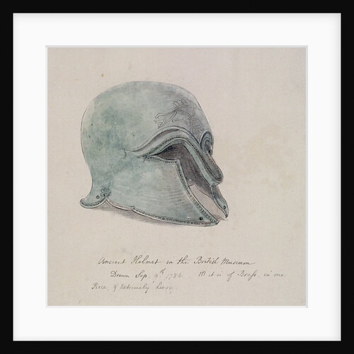 Ancient brass helmet from the British Museum, Holborn, London by William Angus