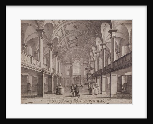 Sectional view of St Giles in the Fields, Holborn, London by Anthony Walker