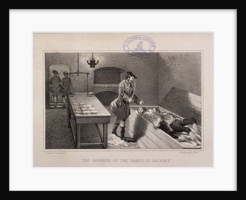 Scene of the robbery of a baker at Hackney, London by Dean & Co