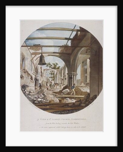A view of St James's Church, Clerkenwell, Islington, London by Francis Jukes