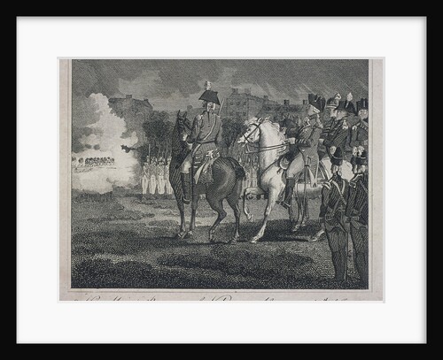 George III, on horseback, reviewing volunteers, City Road, Finsbury, Islington, London by Anonymous