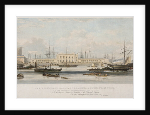 The Blackwall Railway Terminus and Brunswick Pier, Blackwall, Poplar, London by Thomas Picken