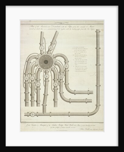 Plan of a receiver and distributor at the London Bridge Waterworks, 1780 (1788) by John Foulds