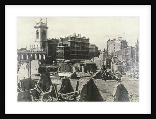 Holborn Viaduct, City of London, showing air raid damage by Anonymous