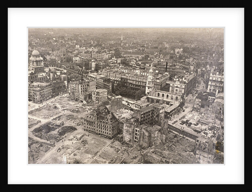 View of Newgate Street, City of London, showing air raid damage by Anonymous