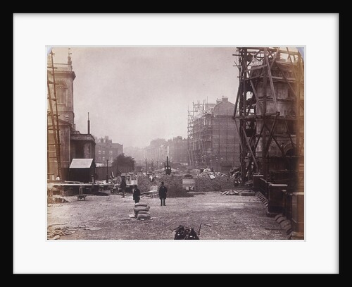Holborn Viaduct under construction, Holborn, London by Henry Dixon