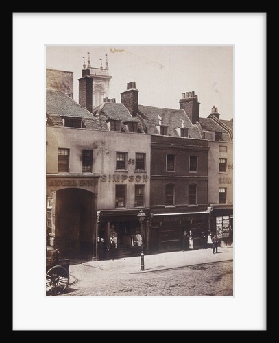 Angel Inn and shops on Farringdon Street, London by Henry Dixon