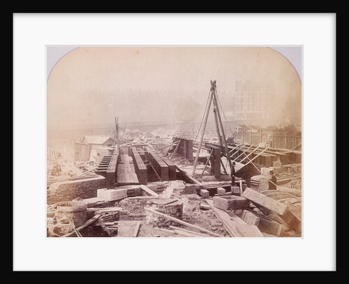 Holborn Viaduct under construction, Holborn, London by Henry Dixon