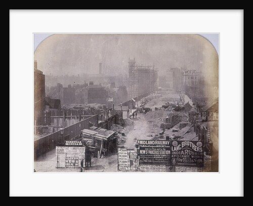 Holborn Viaduct under construction, Holborn, London by Henry Dixon