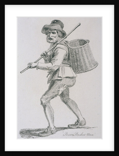 Prison Basket Man, c1680, Cries of London, (c1819?) by John Thomas Smith