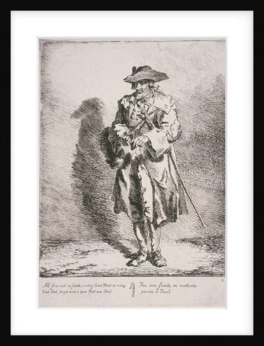 Flint and steel seller, Cries of London by Paul Sandby