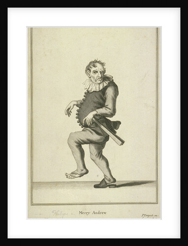 Merry Andrew, possibly a jester or fool, Cries of London, (c1688?) by Pierce Tempest