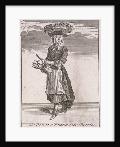 Six Pence a Pound fair Cherries, Cries of London, (c1688?) by Anonymous