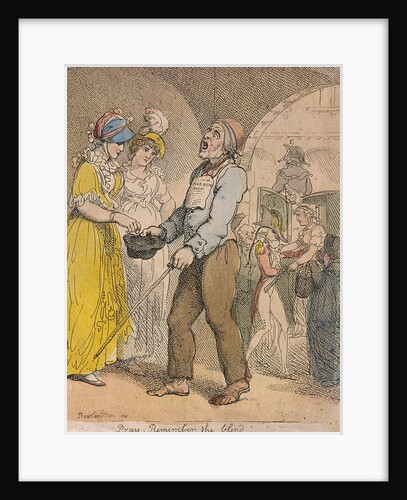 Pray remember the blind'; scene under Covent Garden piazza, Cries of London by Anonymous