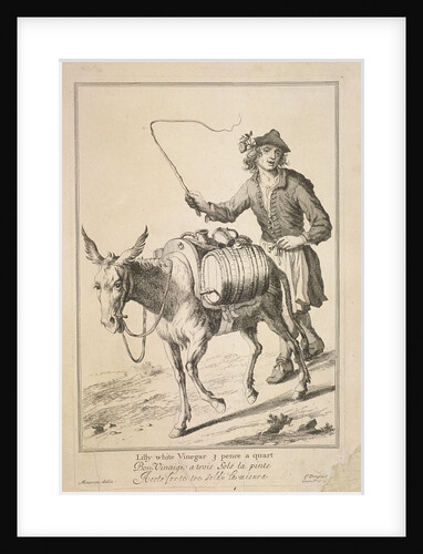 Lilly white Vinegar 3 pence a quart, Cries of London, (1688?) by Anonymous