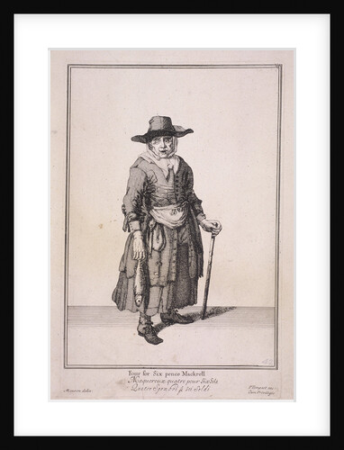Four for Six pence Mackrell, Cries of London, (1688?) by Anonymous