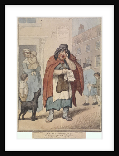 Last dying speech and Confession, plate III of Cries of London by H Merke