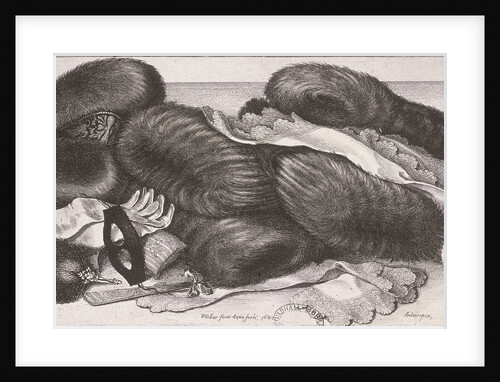 Winter garments for a woman, including muffs, gloves and handkerchiefs by Wenceslaus Hollar