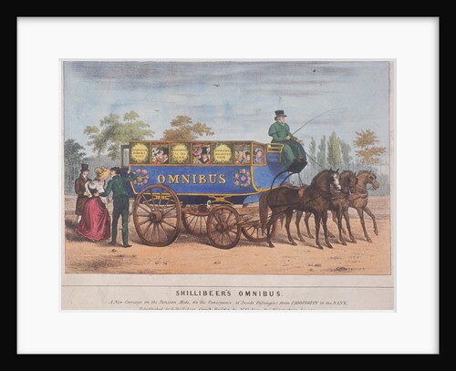 Passengers using Shillibeer's omnibus, London by Anonymous