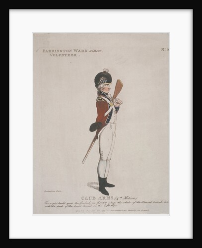 Farrington Ward Without Volunteer holding a rifle by Anonymous