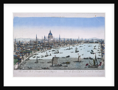 Bird's-eye view of London from Somerset Gardens, in the City of Westminster by Anonymous