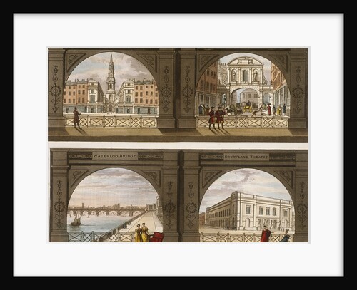 Four views of London sites seen through an arch by Anonymous