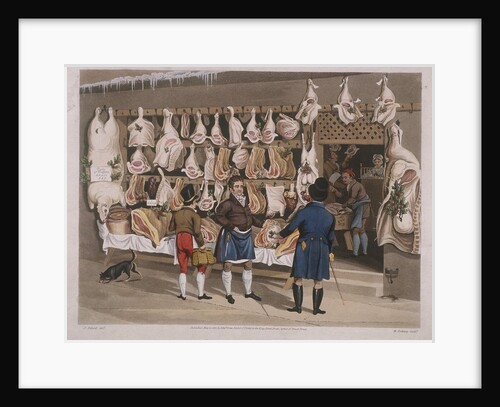 London Market'; a butchers shop by Matthew Dubourg