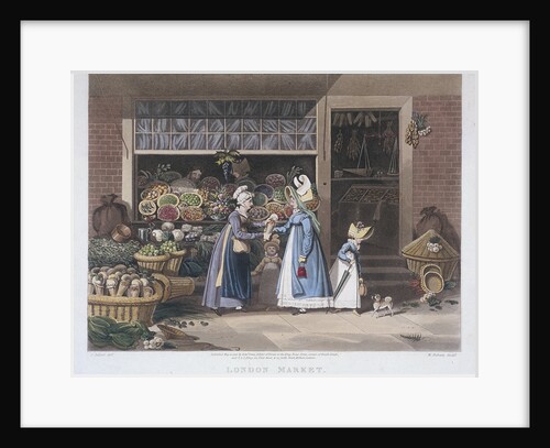 London Market'; a fruit seller by Matthew Dubourg