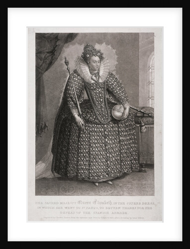 Queen Elizabeth I holding sceptre and orb by Charles Turner