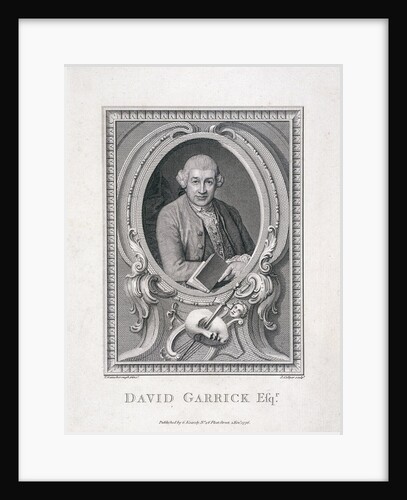 Oval portrait of David Garrick by J Collyer
